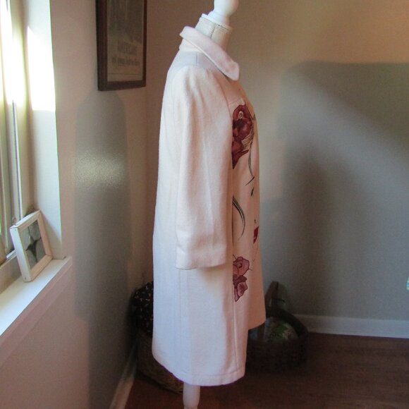 Italian made Wool Embroidery Pull Over Coat - Picture 5 of 12